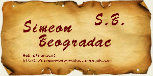 Simeon Beogradac vizit kartica